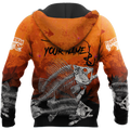 Master Baiter fishing custom name orange design 3d print shirts