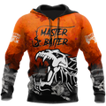 Master Baiter fishing custom name orange design 3d print shirts