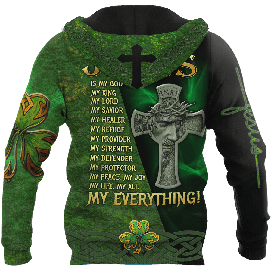 Irish Jesus Patrick Day 3D All Over Printed Unisex Shirt