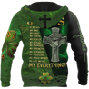 Irish Jesus Patrick Day 3D All Over Printed Unisex Shirt