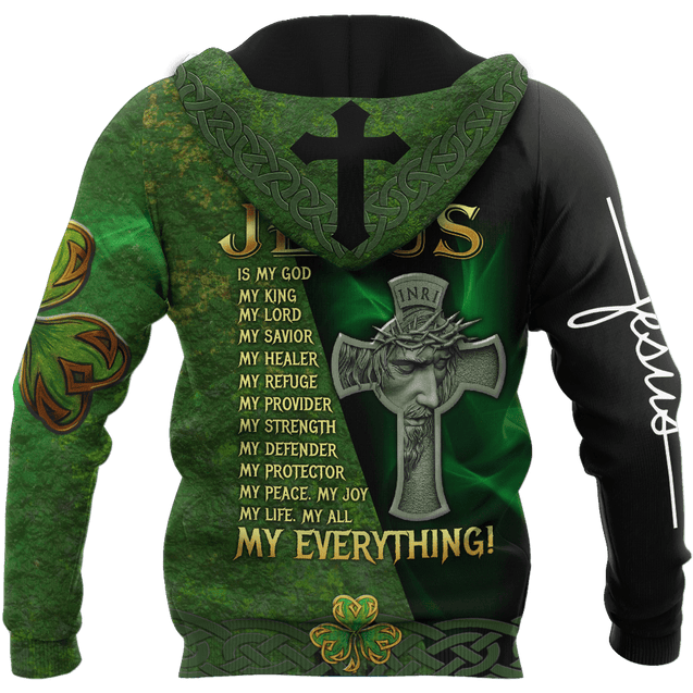 Jesus Irish Saint Patrick's Day 3D All Over Printed Unisex Shirt