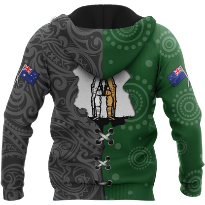 Remembrance Australia and Kiwi Soldier 3D print shirts