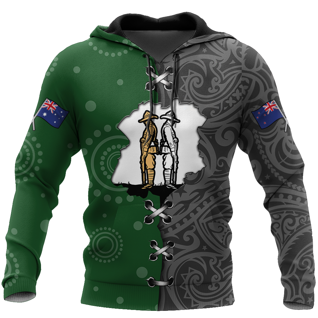 Remembrance Australia and Kiwi Soldier 3D print shirts