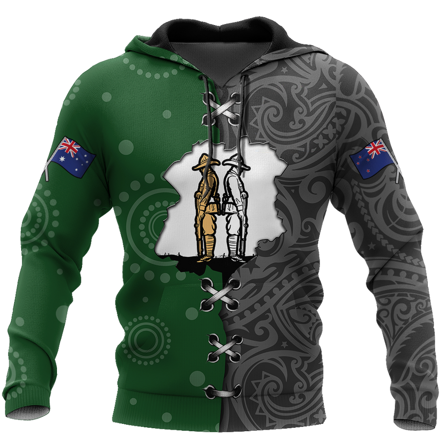 Remembrance Australia and Kiwi Soldier 3D print shirts