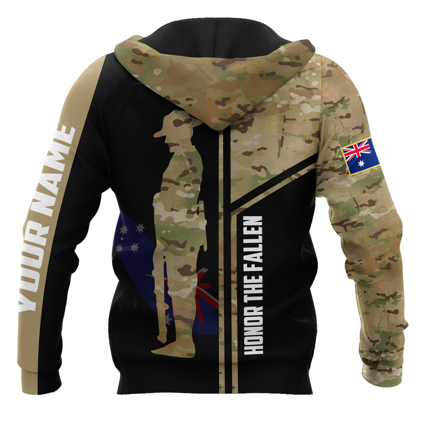 Custom name Australia Army Camo 3D Design print shirts ver.2