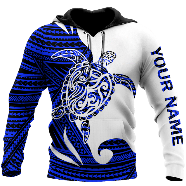 Amazing Polynesian Personalized Name Turtle And Tattoo Premium Unisex Hoodie ML