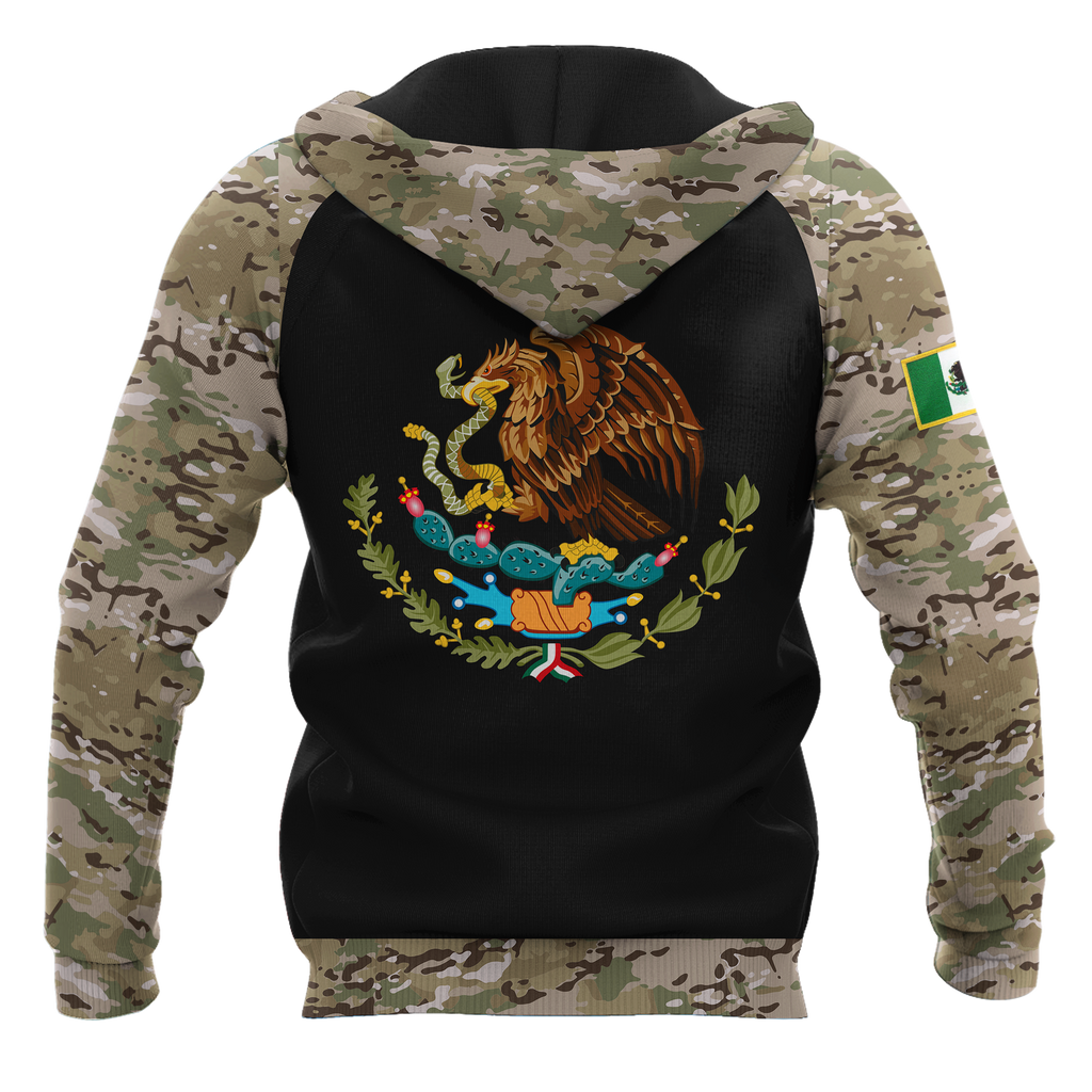 Mexico Coat Of Arms no02 Personalized Name 3D Unisex Hoodie