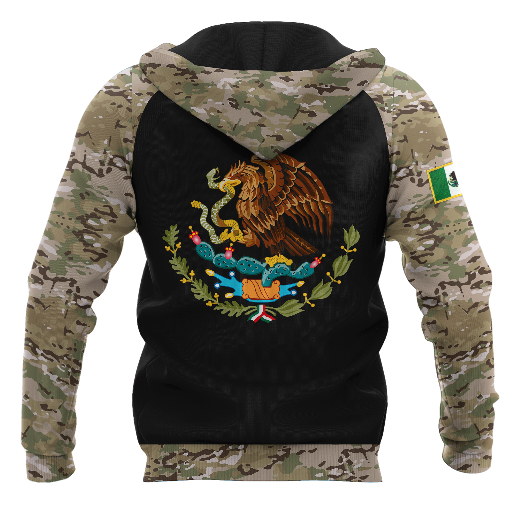 Mexico Coat Of Arms no02 Personalized Name 3D Unisex Hoodie