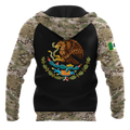 Mexico Coat Of Arms no02 Personalized Name 3D Unisex Hoodie