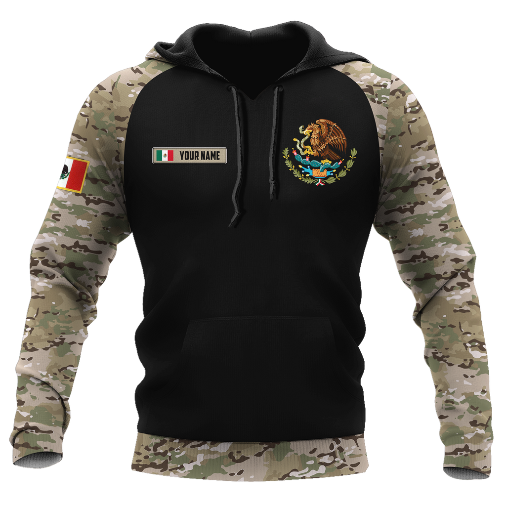 Mexico Coat Of Arms no02 Personalized Name 3D Unisex Hoodie