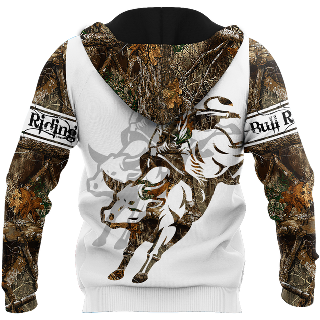 Personalized Name Bull Riding 3D All Over Printed Unisex Shirts Tattoo Ver 2