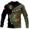 Personalized Mexico 3D All Over Printed Hoodie