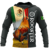 Rooster Mexico 3D All Over Printed Hoodie