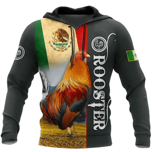 Rooster Mexico 3D All Over Printed Hoodie