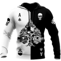 Ace Spade Skull Gothic Art 3D All Over Printed Unisex Shirts