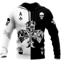 Ace Ckub Skull Gothic Art 3D All Over Printed Unisex Shirts