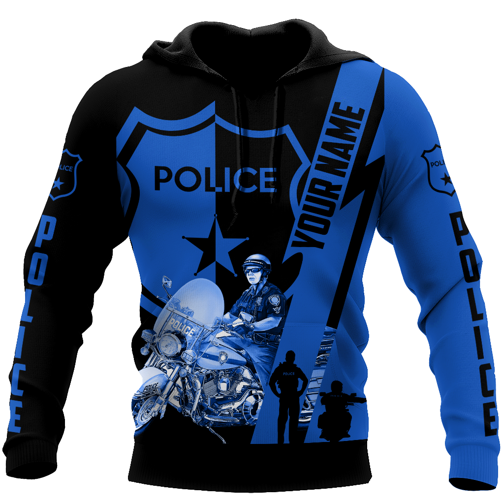 Customize Name Police 3D All Over Printed Unisex Shirts Thin Blue Line