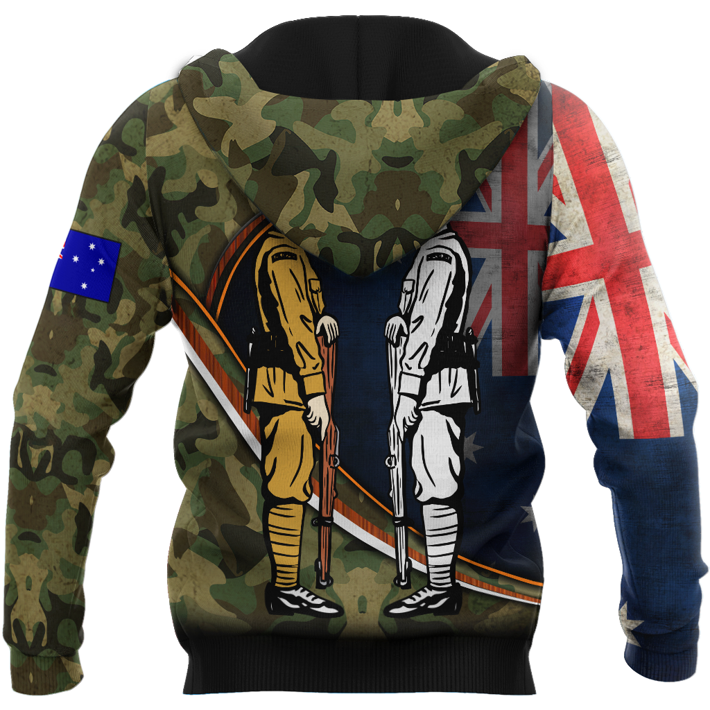 Remember Soldiers camo Australia and Kiwi Veteran 3D print shirts