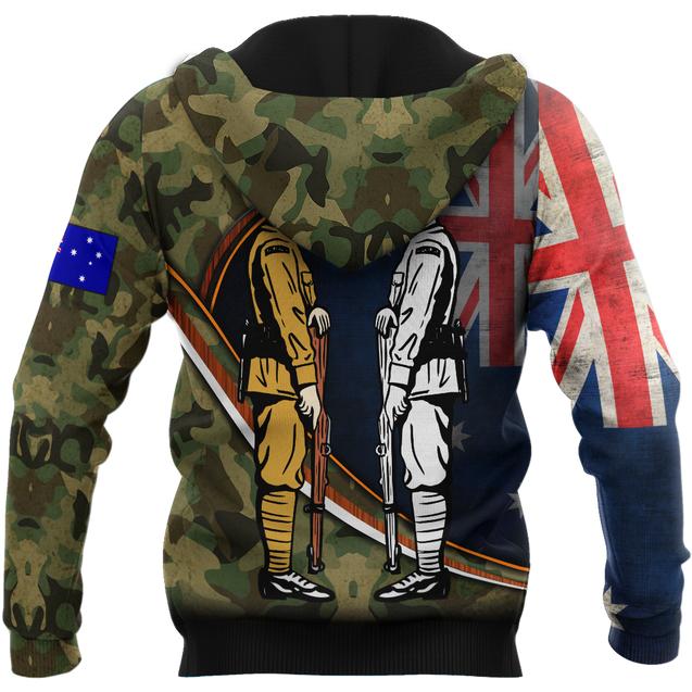 Remember Soldiers camo Australia and Kiwi Veteran 3D print shirts