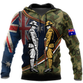 Remember Soldiers camo Australia and Kiwi Veteran 3D print shirts