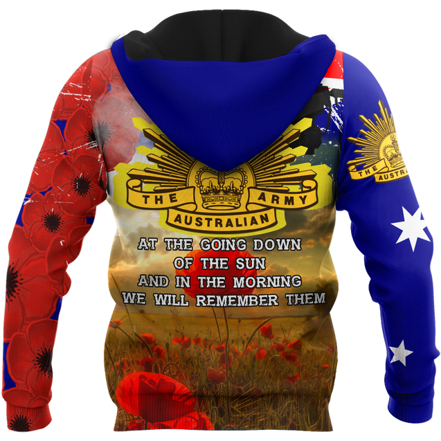 Premium Unisex Hoodie Remember Anzac Day ML