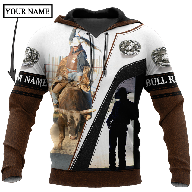 Personalized Name Bull Riding 3D All Over Printed Unisex Shirts Ride The Bull