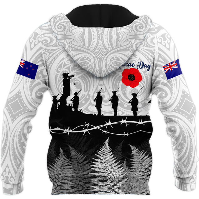 Premium Anzac Day New Zealand Maori Tattoo 3D Printed Unisex Shirts TN