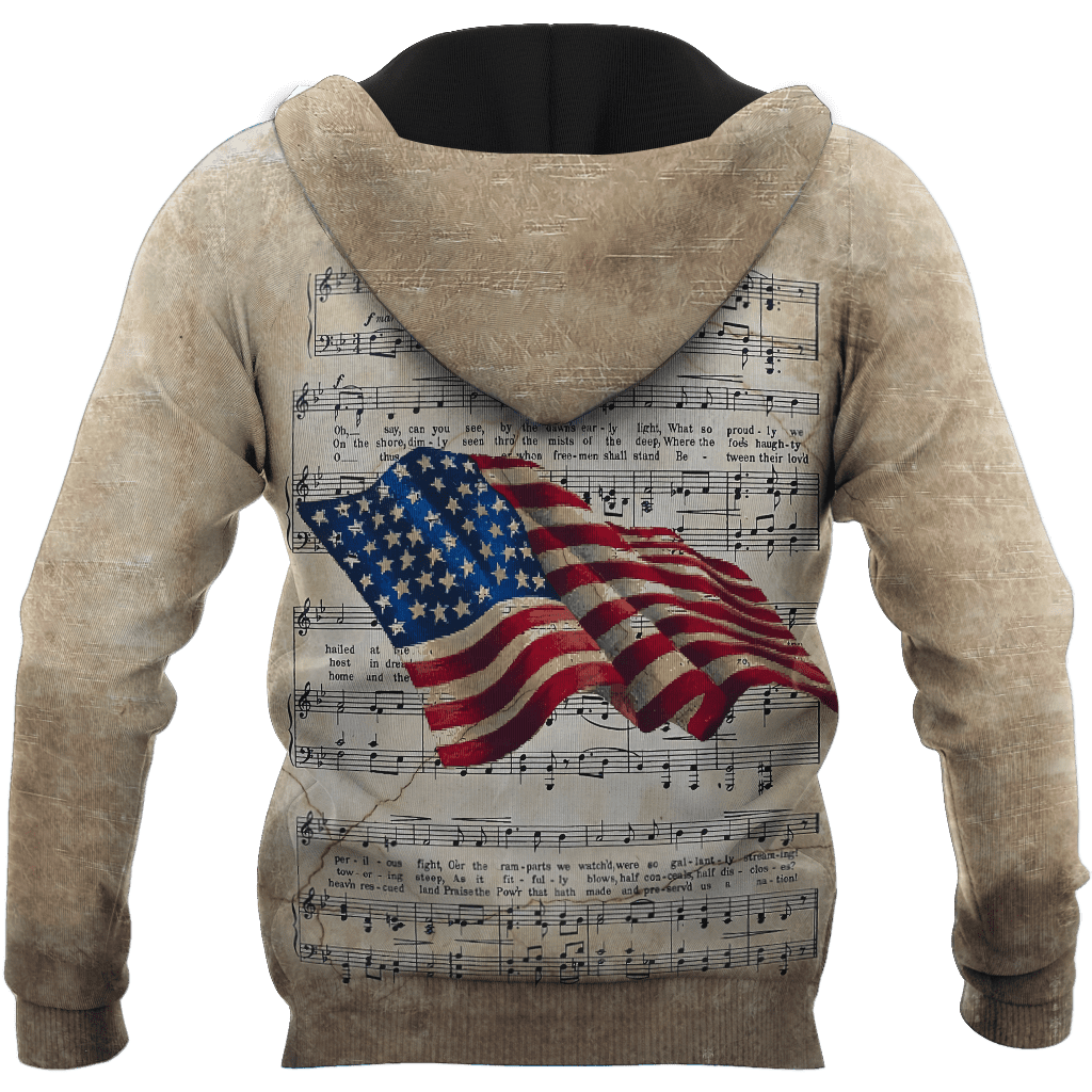 American National Anthem 3D All Over Printed Unisex Shirts