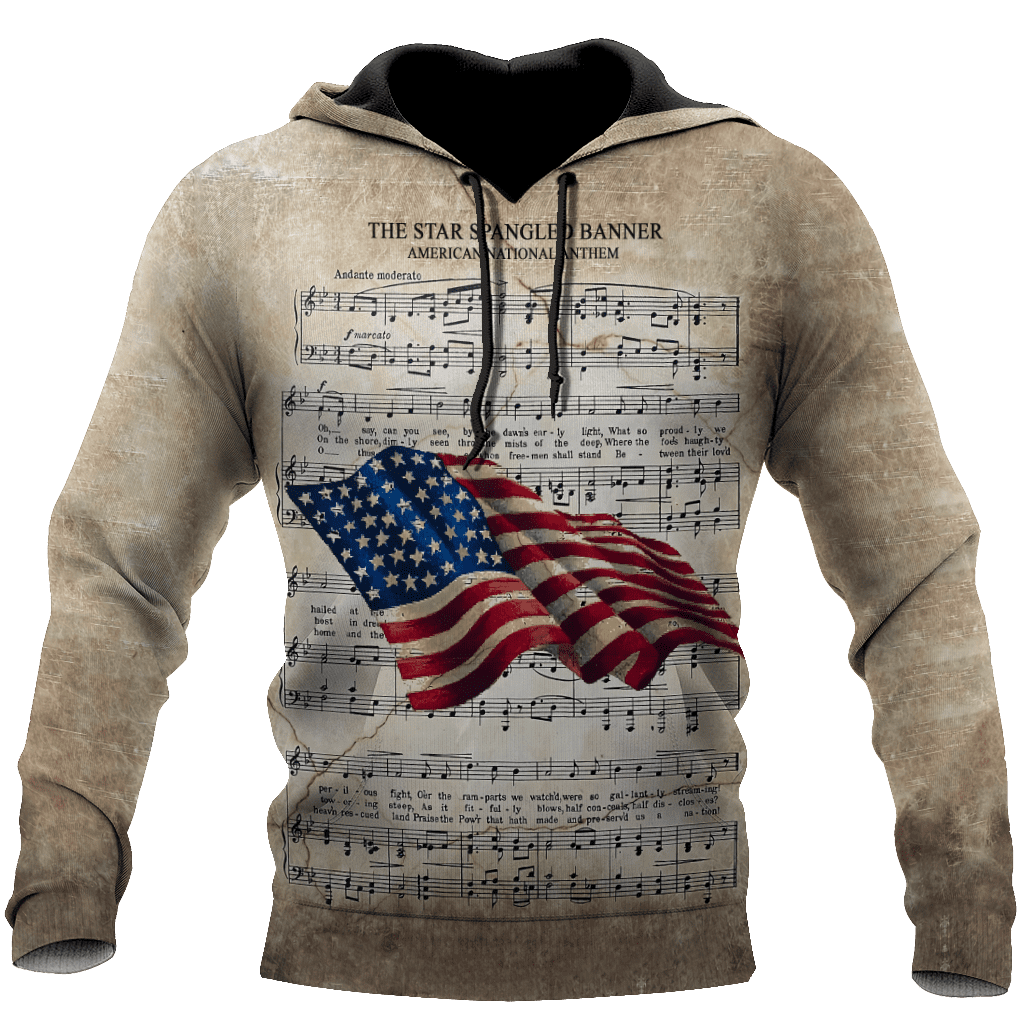 American National Anthem 3D All Over Printed Unisex Shirts