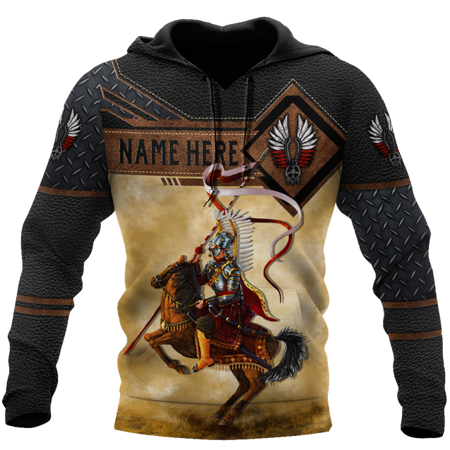 Premium Winged Hussars Metal Pattern Custom name 3D Printed Shirts