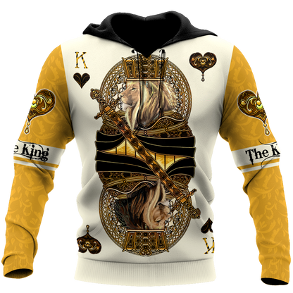 Yellow Alpha King Heart Lion  3D All Over Printed Unisex Shirts