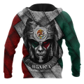 Aztec Warrior Mexico 3D All Over Printed Unisex Hoodies