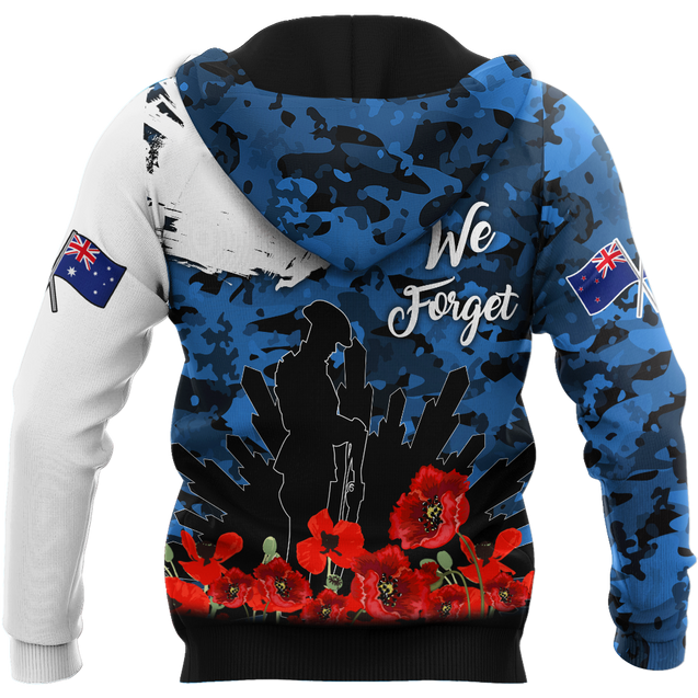 Lest We Forget Anzac Day 3D Printed Unisex Shirts TN