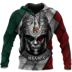 Aztec Warrior Mexico 3D All Over Printed Unisex Hoodies