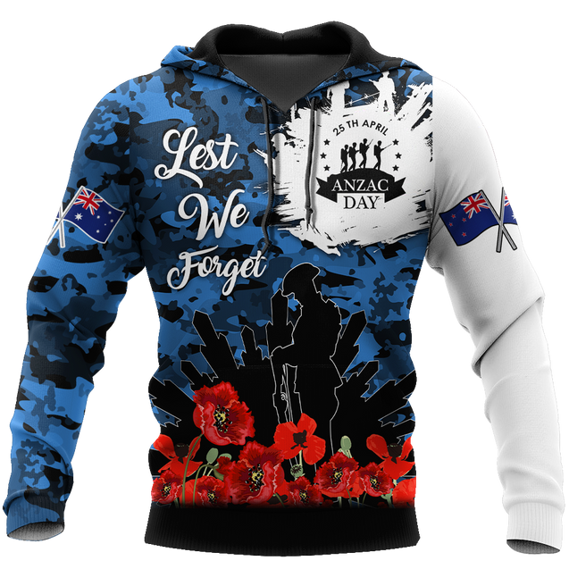 Lest We Forget Anzac Day 3D Printed Unisex Shirts TN