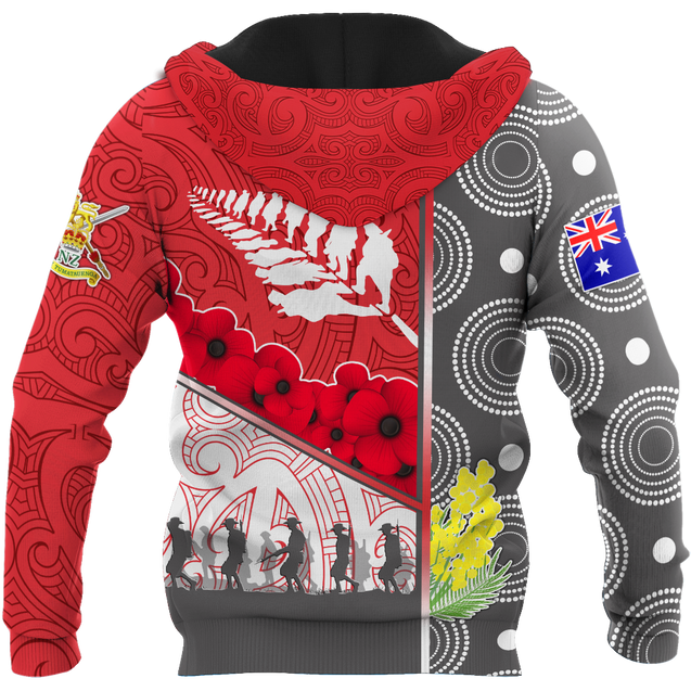 Premium Unisex Hoodie Remember Anzac Day Maori Tattoo ML