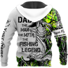 Custom name Dad Bass fishing Tattoo 3D print shirts