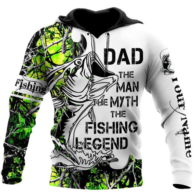 Custom name Dad Bass fishing Tattoo 3D print shirts