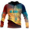 Premium Unisex Hoodie 3D All Over Printed Easter Day Christian Jesus No47 ML