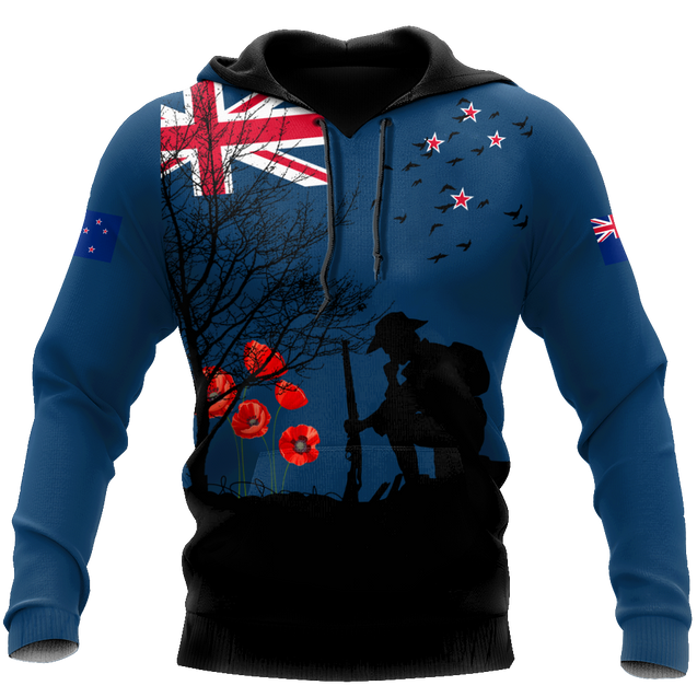 Premium Anzac Day New Zealand 3D Printed Unisex Shirts TN