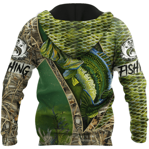 Bass Fishing Real Painting camo 3D print shirts