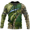 Bass Fishing Real Painting camo 3D print shirts