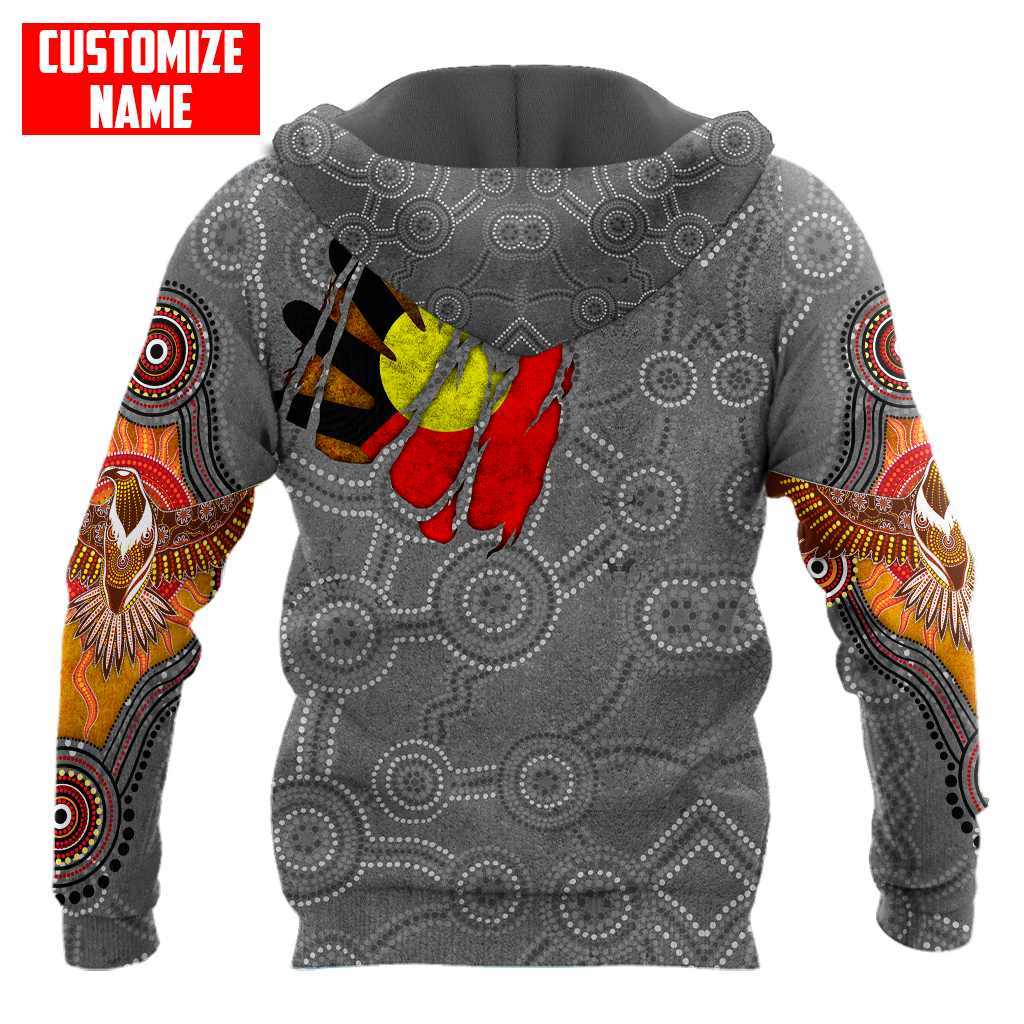 Custom name Aboriginal Australia In my heart Indigenous Painting Art 3D shirts