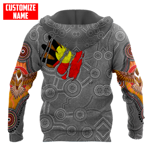 Custom name Aboriginal Australia In my heart Indigenous Painting Art 3D shirts