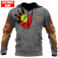 Custom name Aboriginal Australia In my heart Indigenous Painting Art 3D shirts