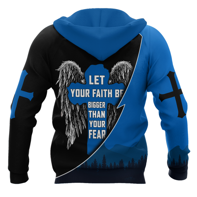 Premium Unisex Hoodie 3D All Over Printed Easter Day Christian Jesus Faith Over Fear No51 ML