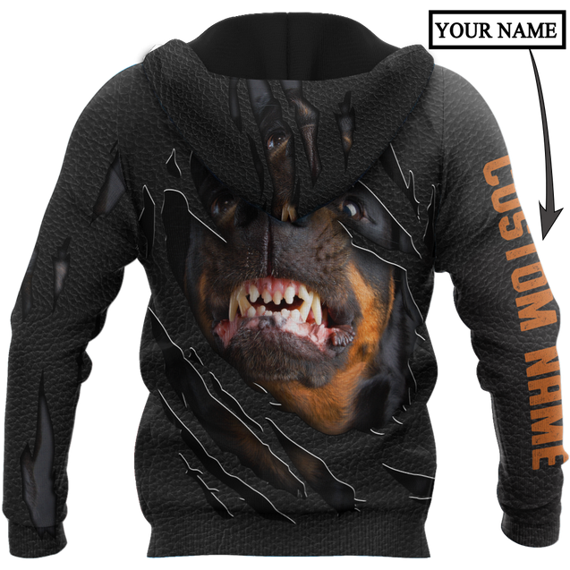 Rottweiler 3D hoodie shirt for men and women custom name