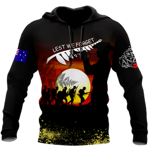Premium Unisex Hoodie 3D All Over Printed Remember Them Anzac Day ML