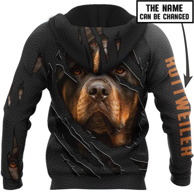 Rottweiler 3D hoodie shirt for men and women custom name ver2