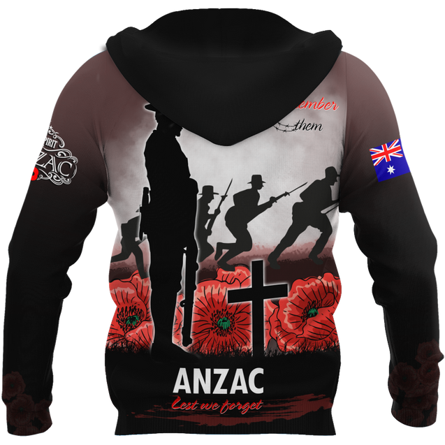 Premium Unisex Hoodie Remember Them Anzac Day ML